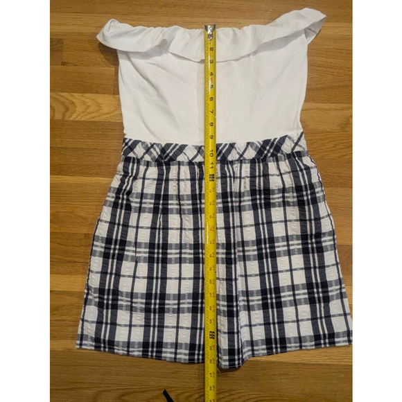 Lilly Pulitzer Esmeralda Strapless Dress True Navy Plaid Medium - Picture 8 of 10